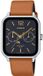 CASIO MTP-M305L herenhorloge, zwart, quartz, analoog, met maanfase, leren band