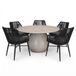 AVH-Collectie Dante Chianti dining tuinset 140xH75 cm 6 delig polystone marmerlook