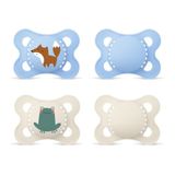 MAM Originele mat/plain siliconen 0-6 4 blauw