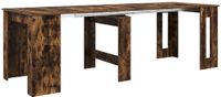 vidaXL Eettafel 240 x 85 x 75 cm Bewerkt hout Gerookt eiken