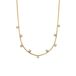 Lucardi Dames Stainless steel goldplated ketting zonder hanger met zirkonia voor dames - Ketting - Staal - Goudkleurig - 47 cm