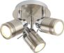 Searchlight Samson RVS opbouwspot 3-lichts - Grijs