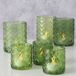 Boltze Home windlicht set glas groen decoratief 2-delig sfeerlicht.