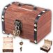 Sans marque Tirelire en bois vintage - Rouge