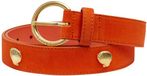 Fabienne Chapot Studded Shell Belt Riemen - Oranje - Leer - 105 cm