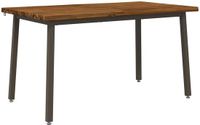 vidaXL Eettafel Massief Acaciahout Rechthoekig 120 x 90 x 75 cm Natuurlijk en Koffie