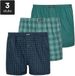 SNOCKS Heren Boxershorts 3-Pack, Losse Fit, Zacht Biologisch Katoen, Comfortbund, Duurzaam