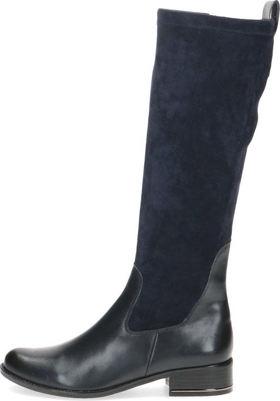 Caprice Kania Dames Lange Laarzen - Donkerblauw - Imitatiesuède - Maat 37.5