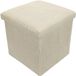Storagesolutions - Pouf en velours avec espace de rangement TOBO, 38 x 38 x 38 cm - beige
