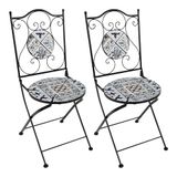 AXI Amélie Bistro Stoelen – Inklapbaar – Zachtblauw – Set van 2 stuks