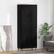 vidaXL Hoge kast, zwart, eikenlook, 69,5 x 34 x 180 cm, houtvezel