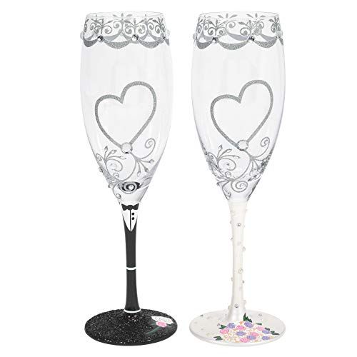 Enesco Designs by Lolita Mrs. Wedding Toasting Champagne Fluit Set - 8 oz - Multi kleuren