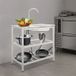 Évier Inox Extérieur, évier sur pied cuisine, évier multifonction, évier professionnel avec robinet pivotant, eau chaude froide, double étagère rangement, cuisine jardin restaurant garage