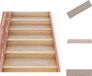 vidaXL Tapis d'escalier auto-adhésifs 15 pièces 76x20 cm beige rectangulaire