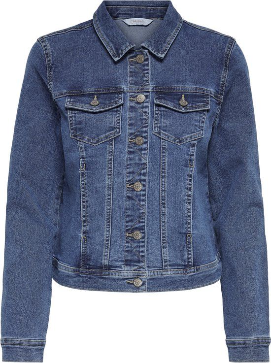 ONLY ONLWONDER Women's Jacket - Medium Blue Denim - Size S