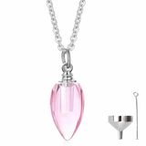Hemelwinkel Luxe Ashanger - met Ketting (55 cm) - Voor As, Haren of Parfum - Assieraad - As Ketting - Gedenksieraad - Urn - As Hanger - Incl. As vuller en Opbergzakje - Fancy Teardrop