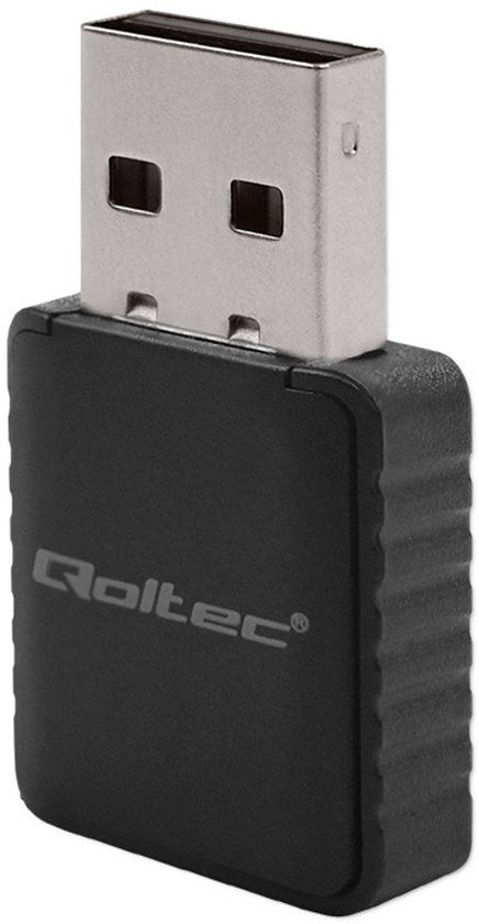 Qoltec - Ultra Snel Draadloze Mini Adapter - DUAL 2 x 2dBi - AC Standaard - USB 3.0