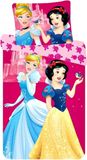 Disney Princess Housse de couette enfant Cendrillon et Blanche-Neige 90 x 140 cm - Coton