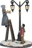 LuVille Kerstdorp Miniatuur Lantaarnaansteker