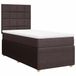 vidaXL Boxspringbed met matras, donkerbruin, 120x200 cm, met stoffen bekleding
