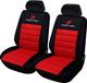 Markenlos eSituro Universal Car Seat Covers - Black/Red Polyester with Foam Filling