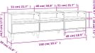 vidaXL Meuble TV 150x30x44,5 cm bois d'ingénierie gris béton