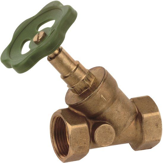 KIRCHHOFF stopkraan schuin, 3/4", zonder aftap