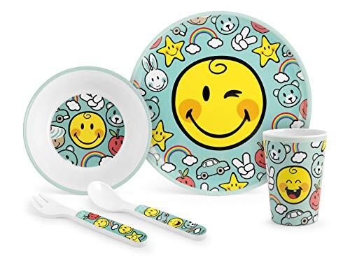 Lulabi Smiley Boy Set van 5 delen voor kinderen, melamine, 1,8 kg