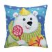 Collection D'Art 5393 Needlepoint Kit Bear, Candy Teddy achtergrond Aqua, eenheidsmaat