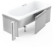 Badland MINI ligbad 100 x 65 cm wit met styropor ombouw