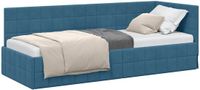 vidaXL Hoekbedframe Blauw 80 x 200 cm Fluweel