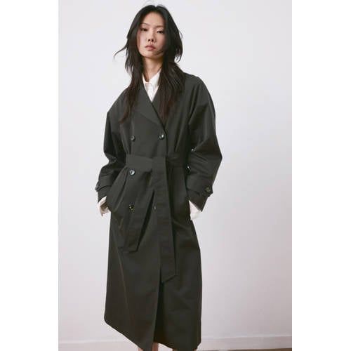 Mango trenchcoat donkerbruin