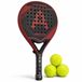 Ace Padel Nexo Lite Padelracket - Zwart/Rood - 365 gram - Carbon - Inclusief Luxe Tas