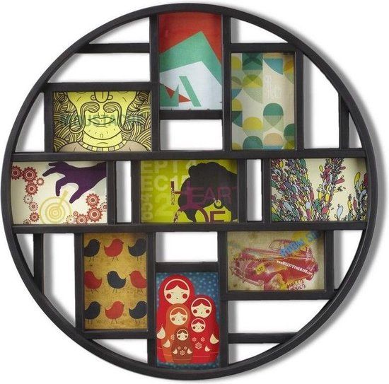 Umbra Luna - Fotolijst - 9 foto's - Rond - Zwart - 59 cm