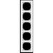 Busch-Jaeger afdekraam 5-voudig studiowit - Busch-art linear® (1725-44G)