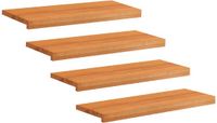 vidaXL Trapmatten 4 st Licht Bruin 70 x 30 x 2 cm Massief beukenhout