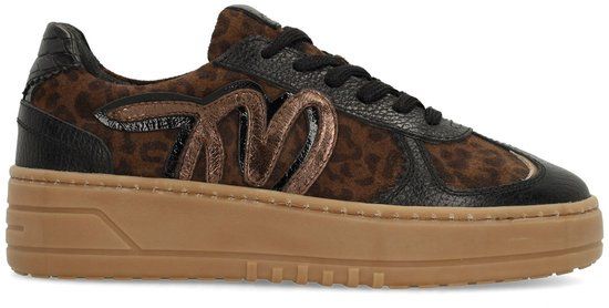 Manfield - Dames - Zwarte suède lage sneakers - Maat 41