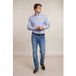 River Woods Chemise sur mesure à carreaux stretch confortable bleu/blanc