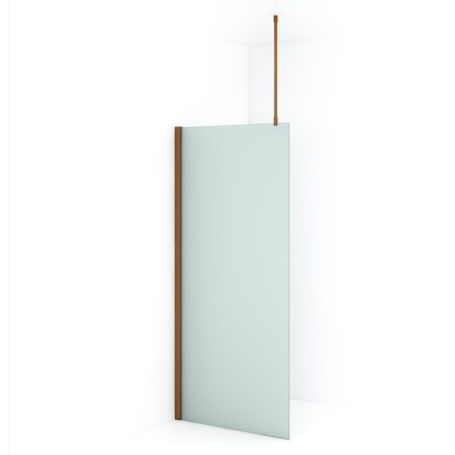Maxaro Inloopdouche Diamond 90cm 8mm Mat Veiligheidsglas Koper