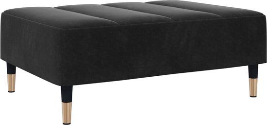 vidaXL Voetenbank 77x55x31 cm fluweel zwart
