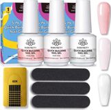 Born Pretty BIAB Builder Gel Set - 7 Stuks - Licht Roze, Roze en Transparant - 15 ml