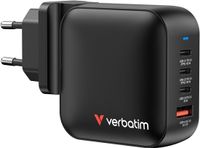 Verbatim Mini Gan 100W 3Xusb-C Pd 1Xusb-A Wandlader Voor Telefoons