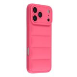 Veste matelassée Coque iPhone 17 Pro Max en TPU antichoc - Rose vif