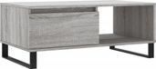 vidaXL Salontafel 90x50x36,5 cm bewerkt hout grijs sonoma