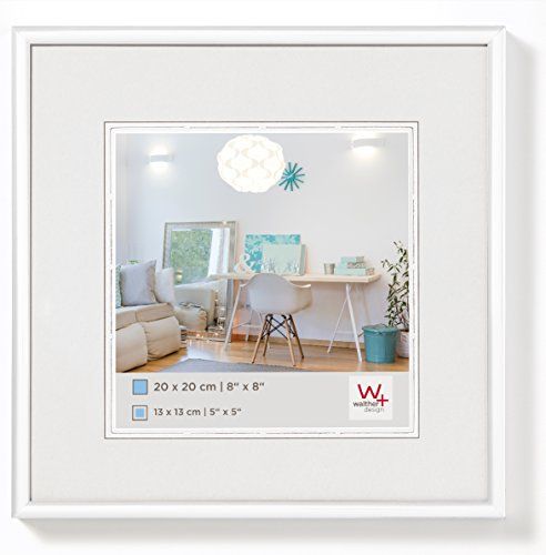 Walther Design KV150W New Lifestyle Kunststoff Bilderrahmen - 15x15 cm - weiss