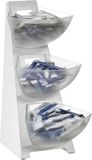 HENDI Multirack – 3 niveaus – 3 verwijderbare containers – roestvast staal – 190x240x410 mm
