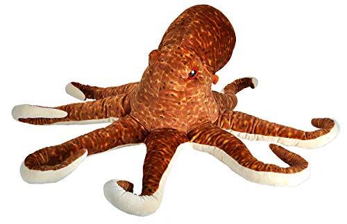 Wild Republic 23056 pluche octopus, Cuddlekins Jumbo knuffeldier, knuffeldier 76 cm, Multi