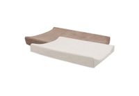Jollein Aankleedkussenhoes Badstof Milky Coffee/Ivory 2 stuks