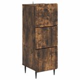 vidaXL Ladekast 33 x 34,5 x 92 cm Bewerkt hout Gerookt eiken