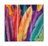 Homemania Wandfoto, 3 stuks, natuur, voor woonkamer, slaapkamer, meerkleurig, 69 x 3 x 50 cm, HM203PKNV-57, polyester, hout